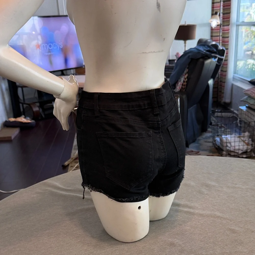 KanCan Black Jean Shorts for Women - Picture 3 of 4